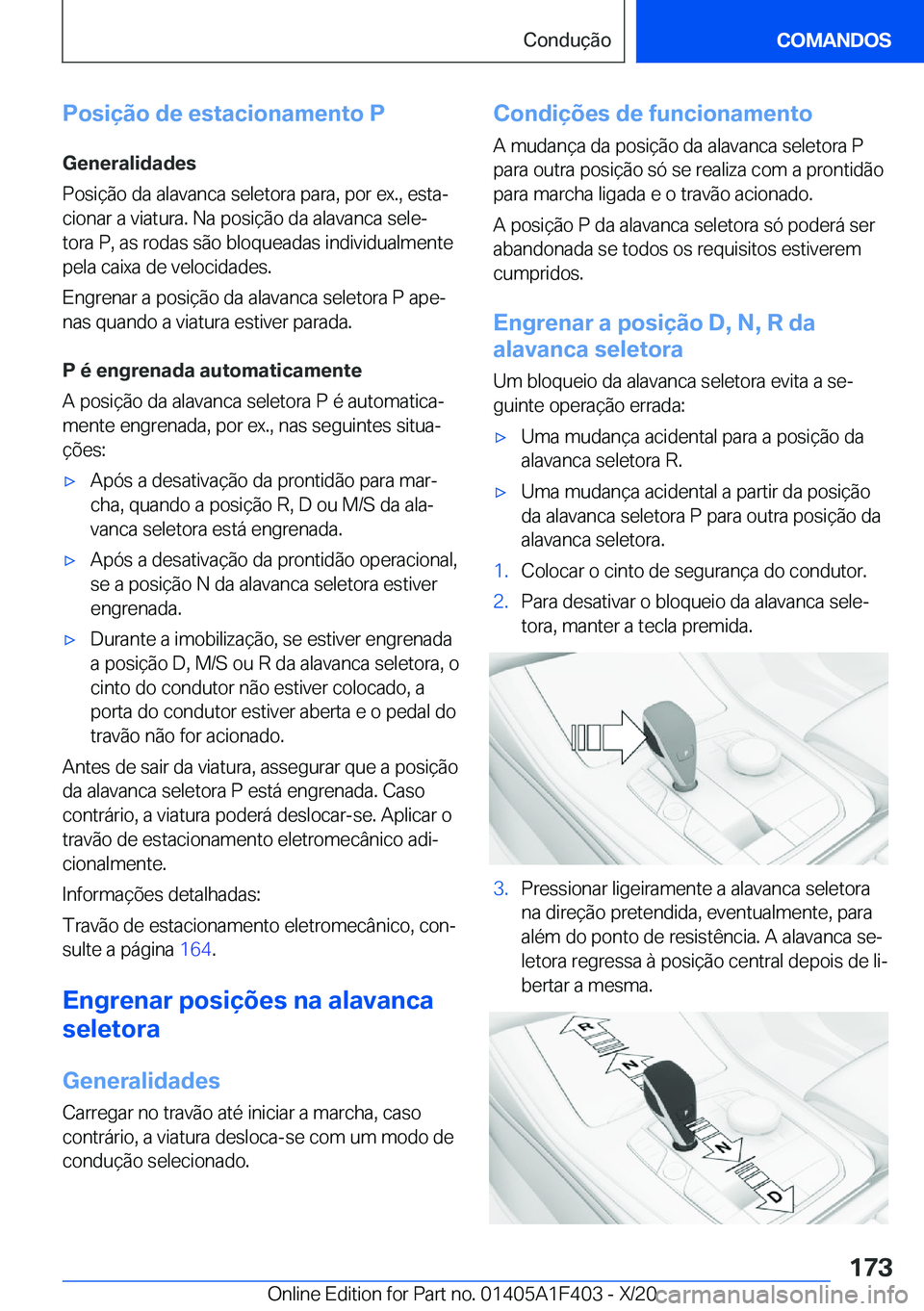 BMW X5 2021  Manual do condutor (in Portuguese) �P�o�s�i�