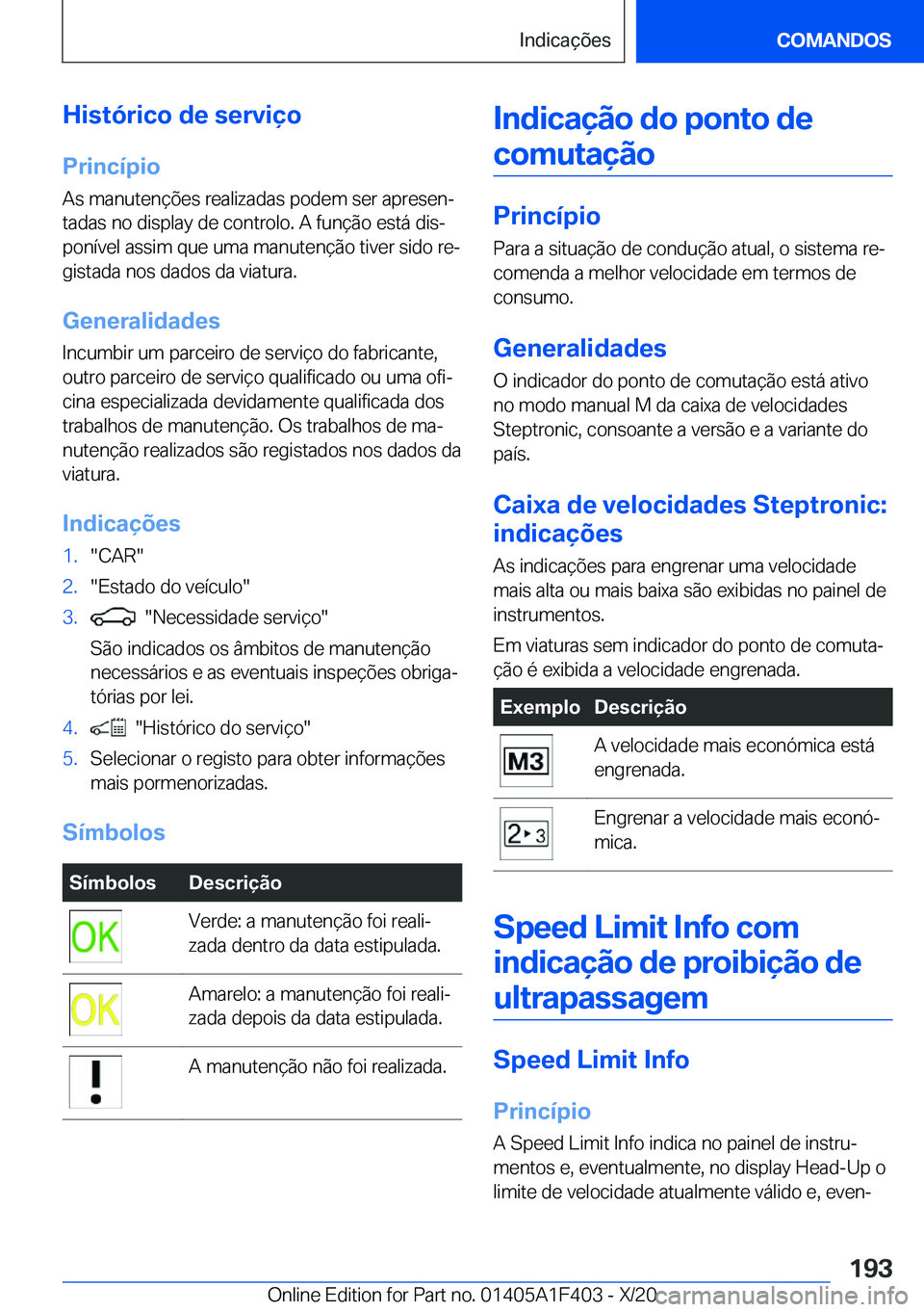 BMW X5 2021  Manual do condutor (in Portuguese) �H�i�s�t�