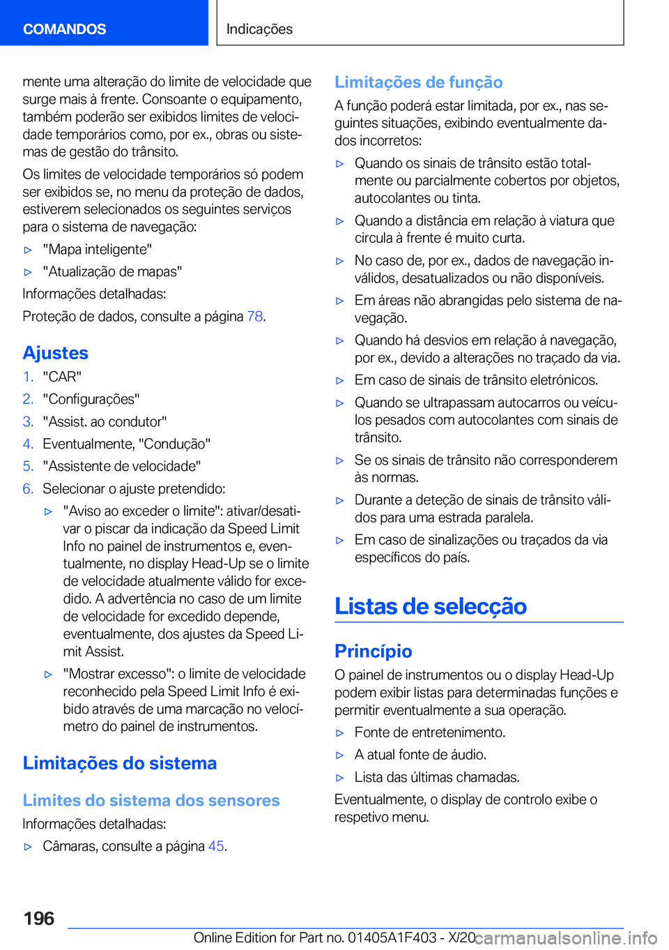 BMW X5 2021  Manual do condutor (in Portuguese) �m�e�n�t�e��u�m�a��a�l�t�e�r�a�