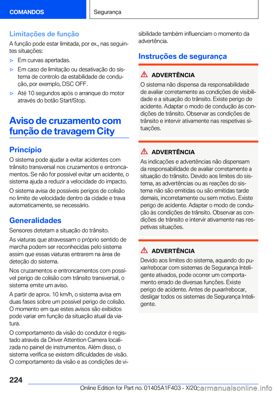BMW X5 2021  Manual do condutor (in Portuguese) �L�i�m�i�t�a�