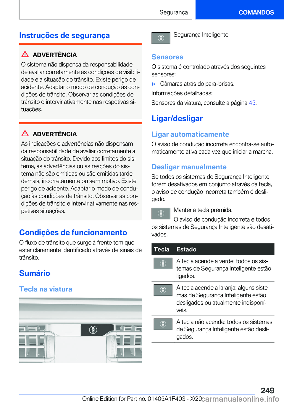 BMW X5 2021  Manual do condutor (in Portuguese) �I�n�s�t�r�u�