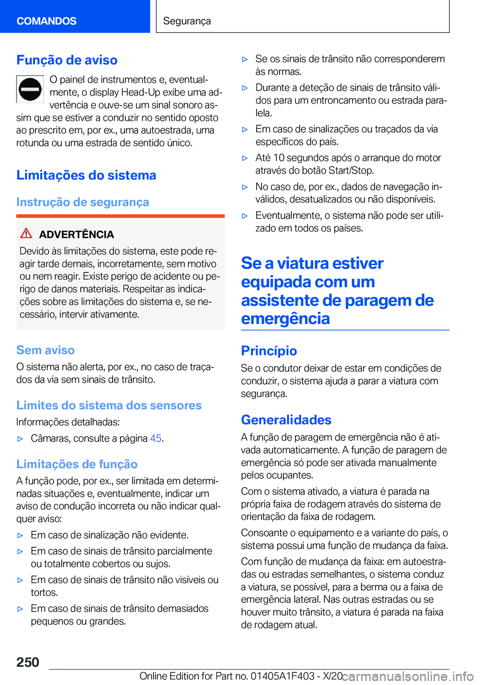 BMW X5 2021  Manual do condutor (in Portuguese) �F�u�n�