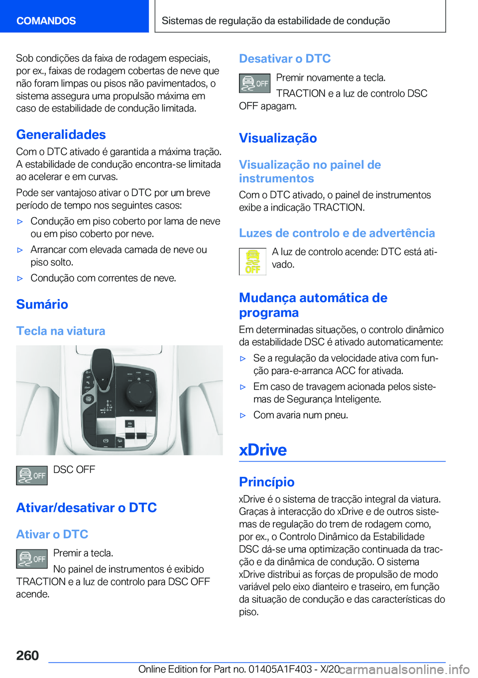 BMW X5 2021  Manual do condutor (in Portuguese) �S�o�b��c�o�n�d�i�