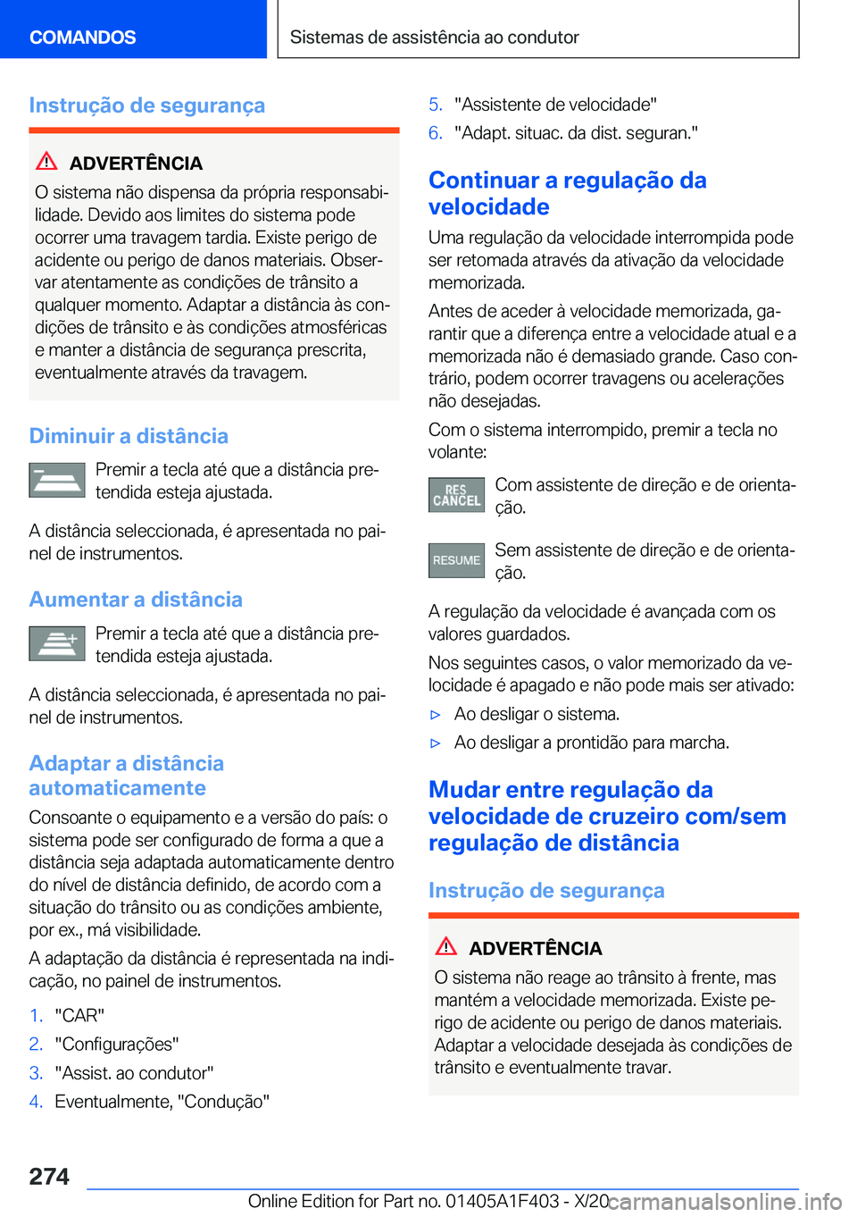 BMW X5 2021  Manual do condutor (in Portuguese) �I�n�s�t�r�u�