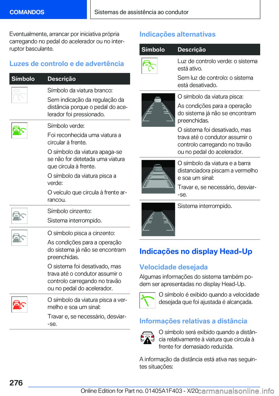 BMW X5 2021  Manual do condutor (in Portuguese) �E�v�e�n�t�u�a�l�m�e�n�t�e�,��a�r�r�a�n�c�a�r��p�o�r��i�n�i�c�i�a�t�i�v�a��p�r�ó�p�r�i�a�c�a�r�r�e�g�a�n�d�o��n�o��p�e�d�a�l��d�o��a�c�e�l�e�r�a�d�o�r��o�u��n�o��i�n�t�e�rª
�r�u�p�t�o�r�