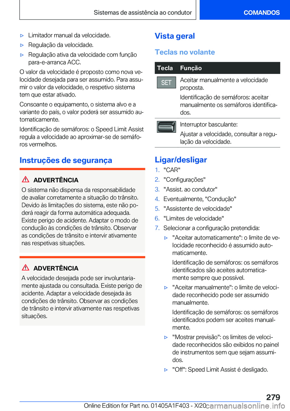 BMW X5 2021  Manual do condutor (in Portuguese) x�L�i�m�i�t�a�d�o�r��m�a�n�u�a�l��d�a��v�e�l�o�c�i�d�a�d�e�.x�R�e�g�u�l�a�