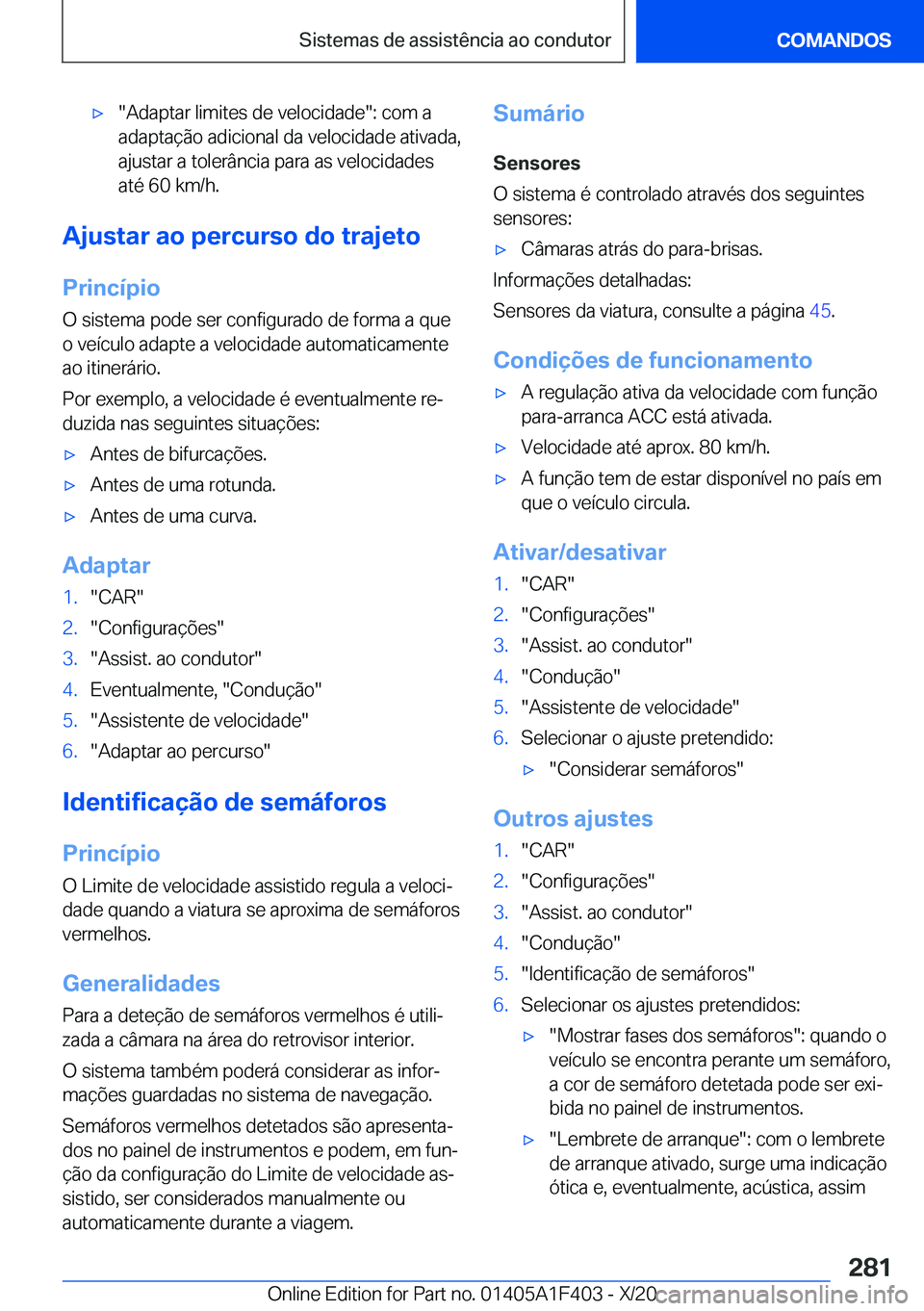 BMW X5 2021  Manual do condutor (in Portuguese) x��A�d�a�p�t�a�r��l�i�m�i�t�e�s��d�e��v�e�l�o�c�i�d�a�d�e��:��c�o�m��a�a�d�a�p�t�a�