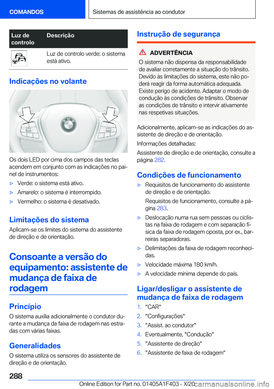 BMW X5 2021  Manual do condutor (in Portuguese) �L�u�z��d�e
�c�o�n�t�r�o�l�o�D�e�s�c�r�i�