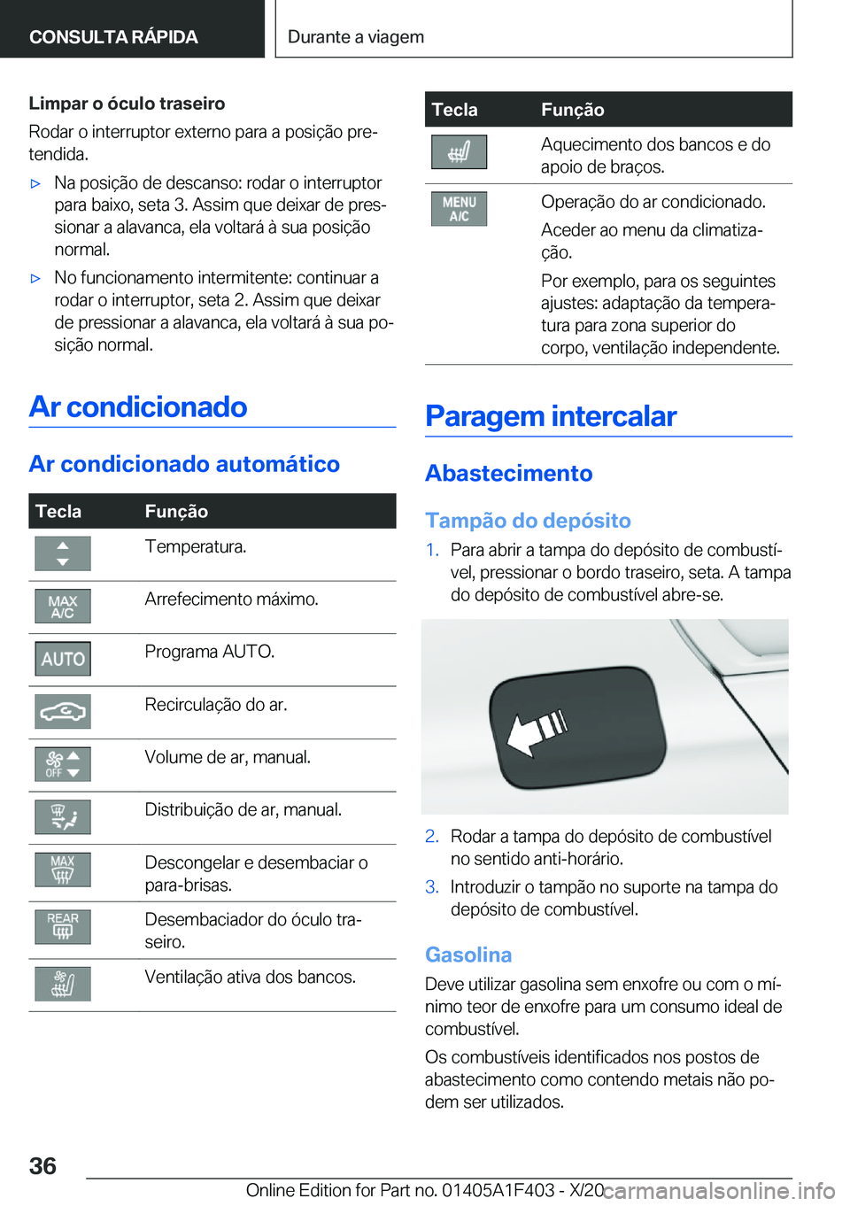 BMW X5 2021  Manual do condutor (in Portuguese) �L�i�m�p�a�r��o��
