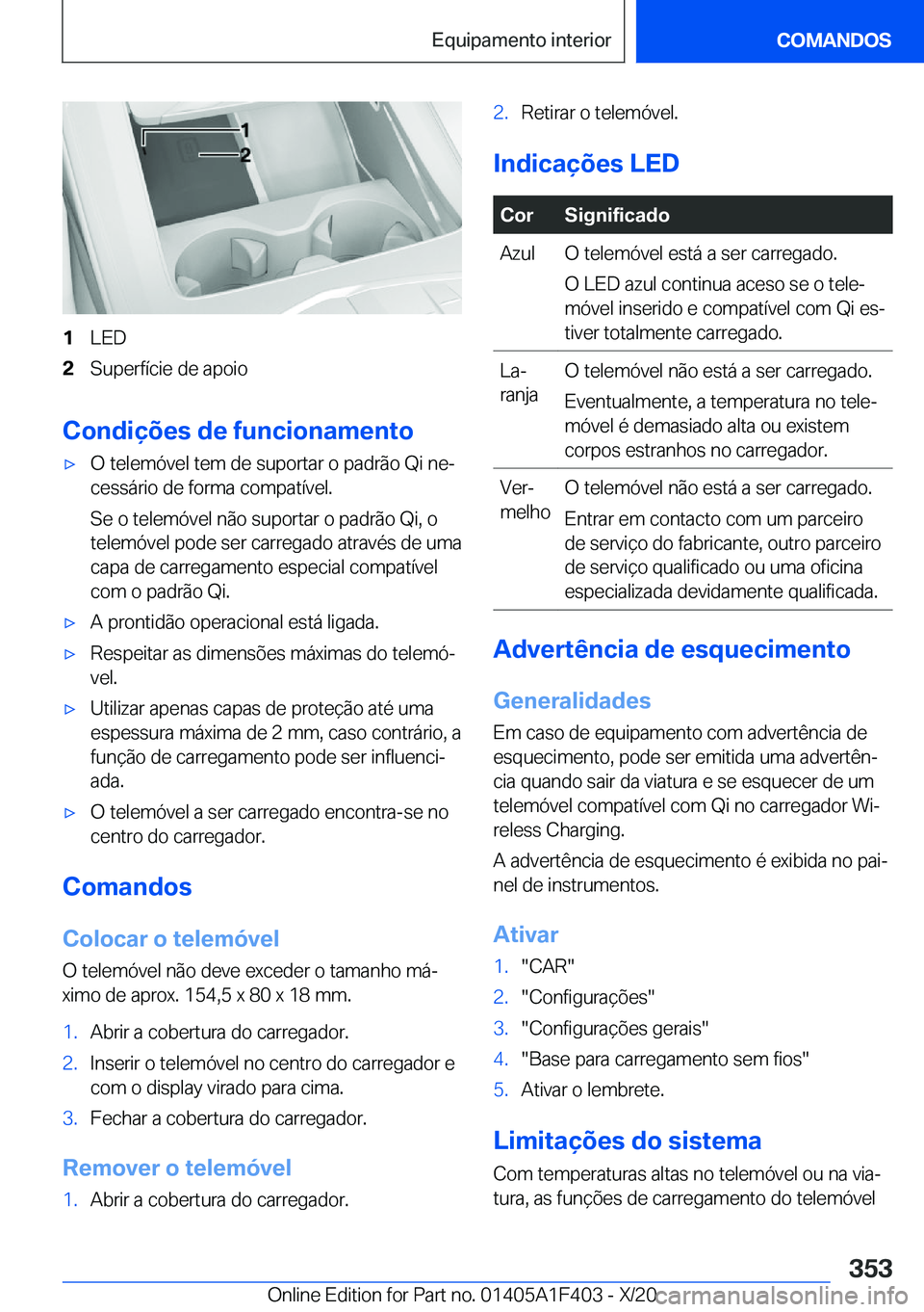 BMW X5 2021  Manual do condutor (in Portuguese) �1�L�E�D�2�S�u�p�e�r�f�