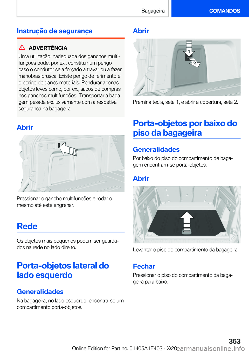 BMW X5 2021  Manual do condutor (in Portuguese) �I�n�s�t�r�u�