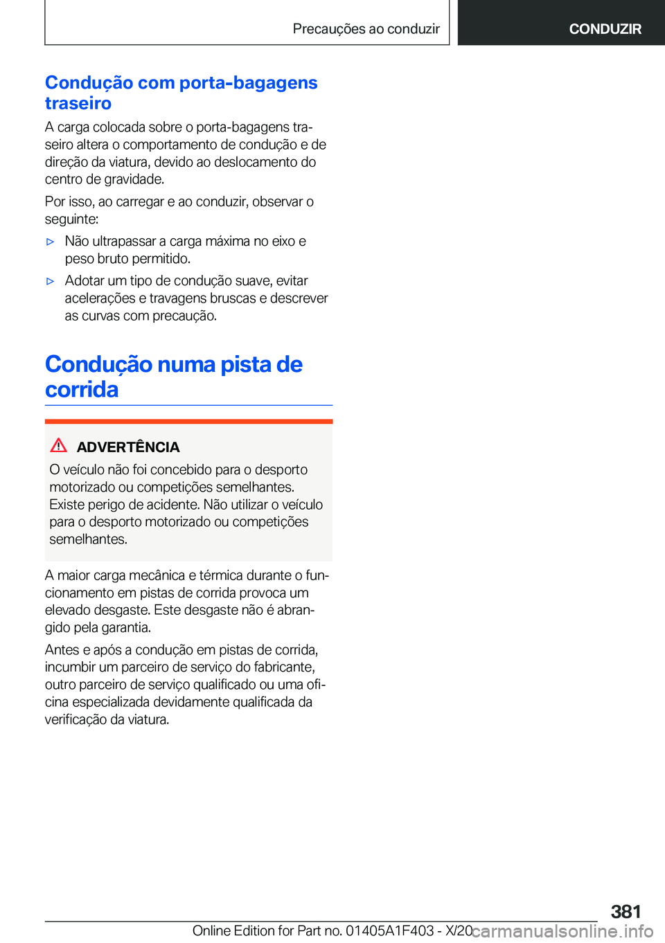BMW X5 2021  Manual do condutor (in Portuguese) �C�o�n�d�u�