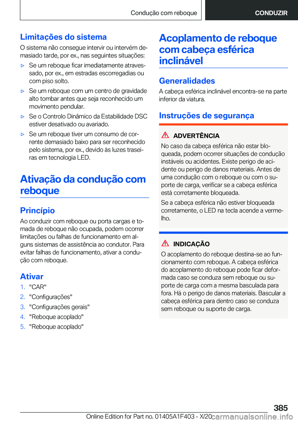 BMW X5 2021  Manual do condutor (in Portuguese) �L�i�m�i�t�a�