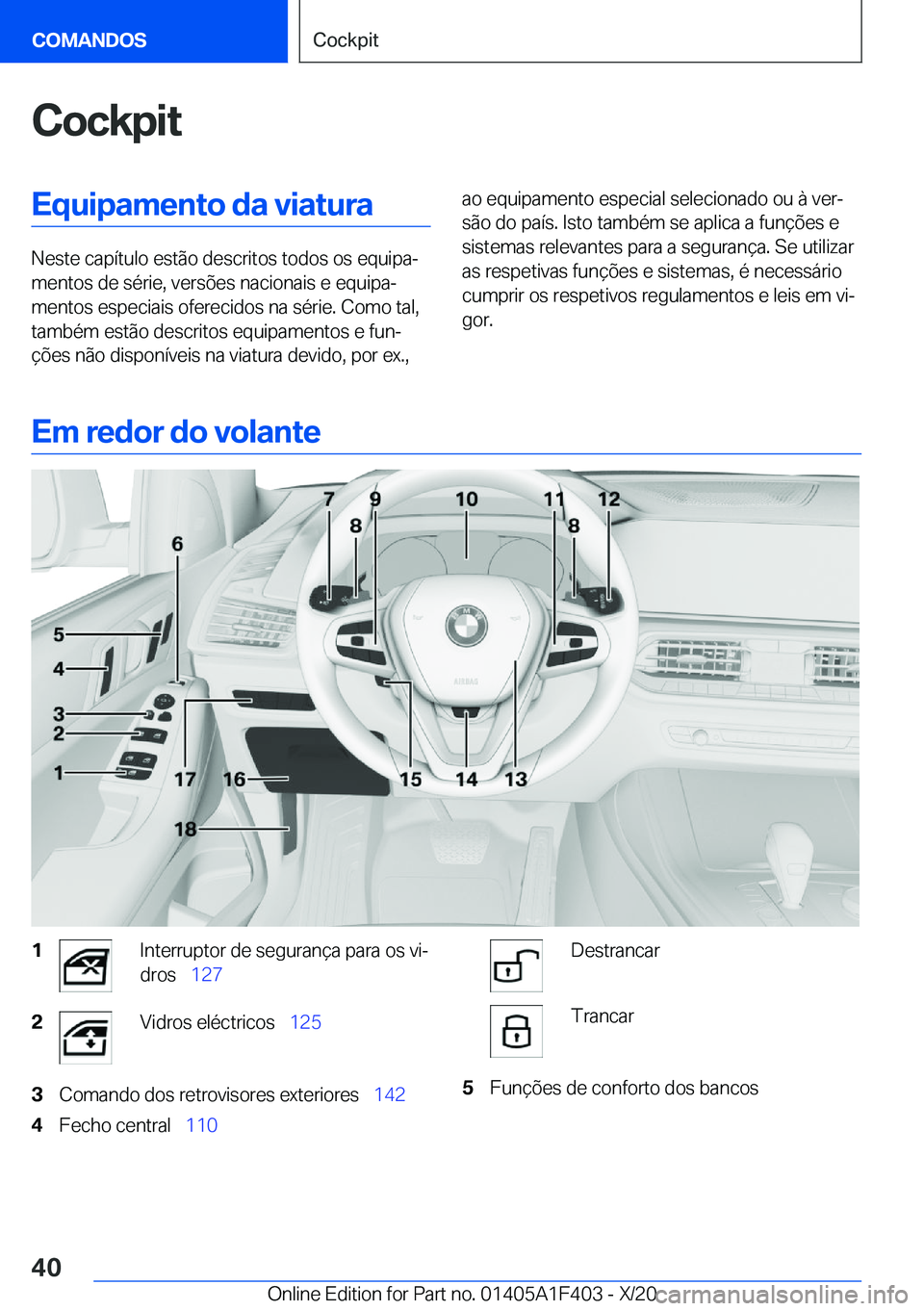 BMW X5 2021  Manual do condutor (in Portuguese) �C�o�c�k�p�i�t�E�q�u�i�p�a�m�e�n�t�o��d�a��v�i�a�t�u�r�a
�N�e�s�t�e��c�a�p�