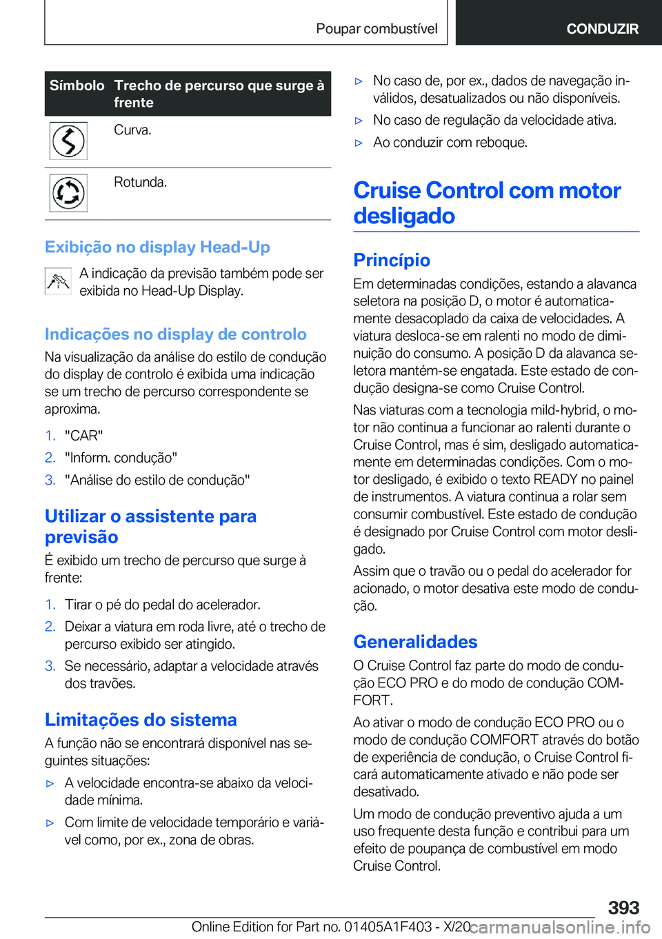 BMW X5 2021  Manual do condutor (in Portuguese) �S�