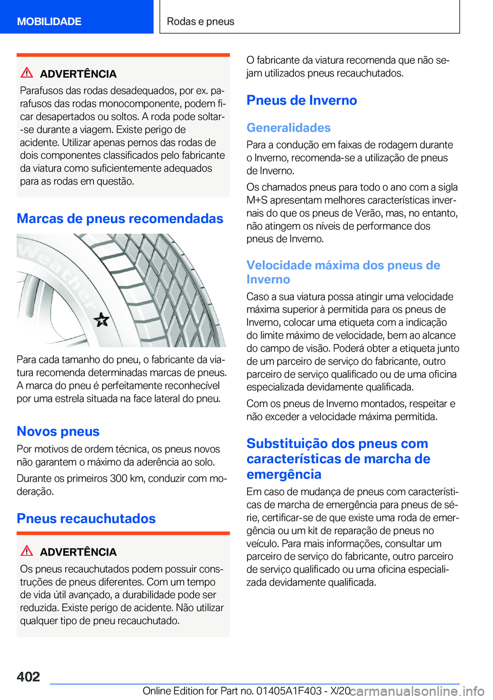 BMW X5 2021  Manual do condutor (in Portuguese) �A�D�V�E�R�T�