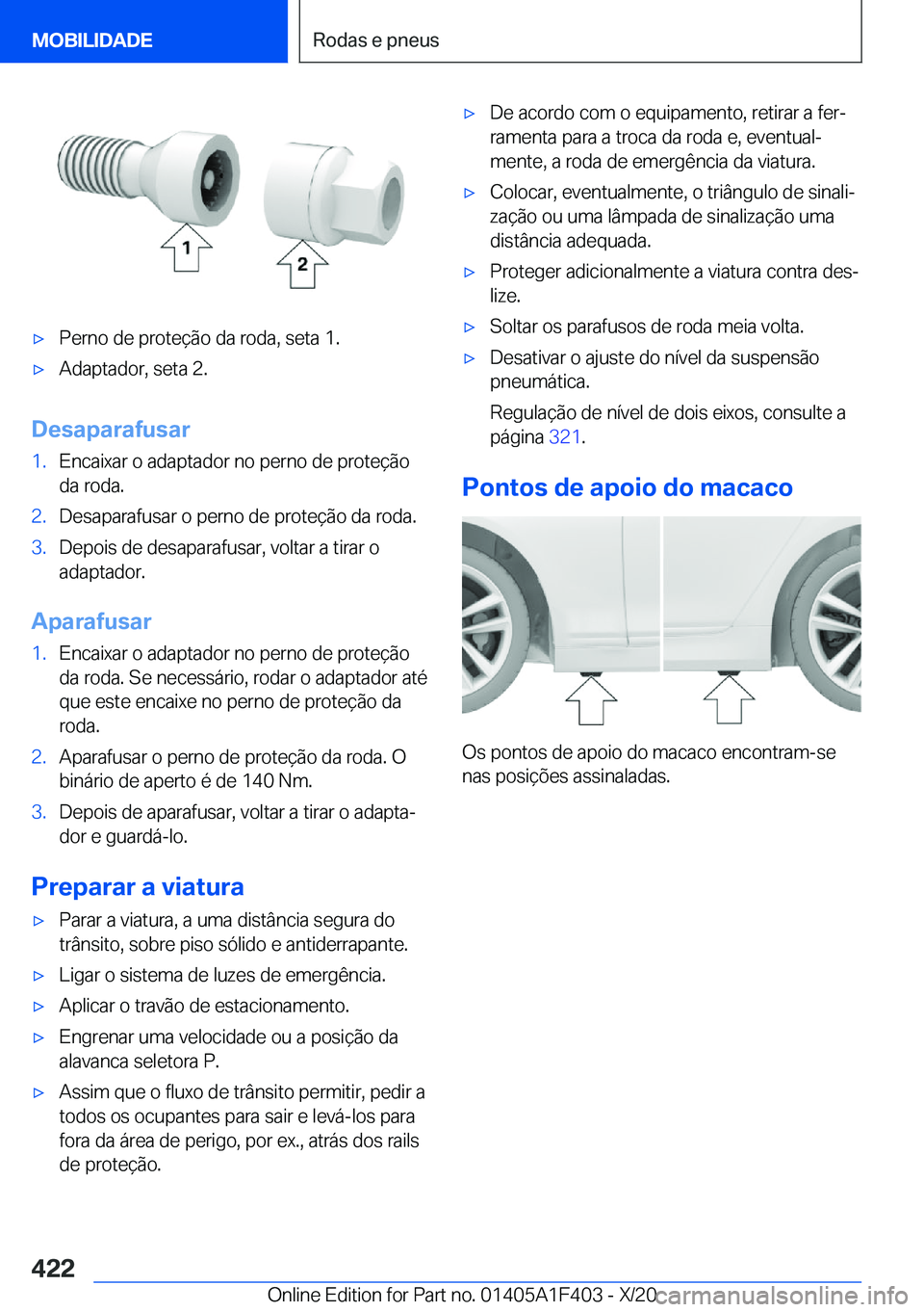 BMW X5 2021  Manual do condutor (in Portuguese) x�P�e�r�n�o��d�e��p�r�o�t�e�