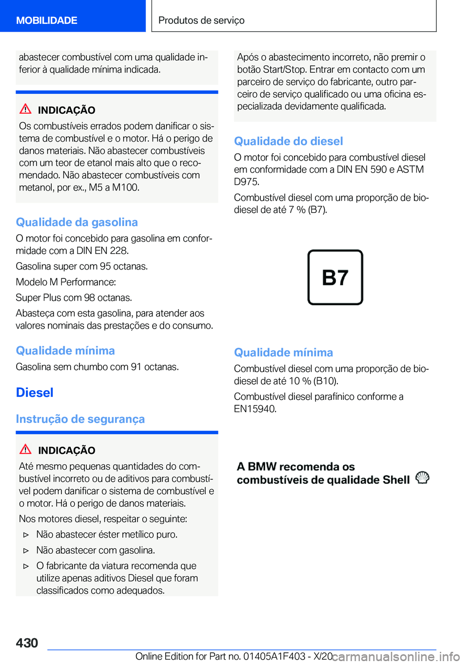 BMW X5 2021  Manual do condutor (in Portuguese) �a�b�a�s�t�e�c�e�r��c�o�m�b�u�s�t�