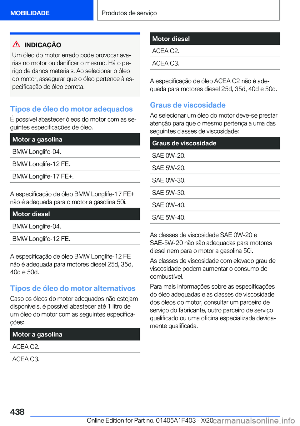 BMW X5 2021  Manual do condutor (in Portuguese) �I�N�D�I�C�A�