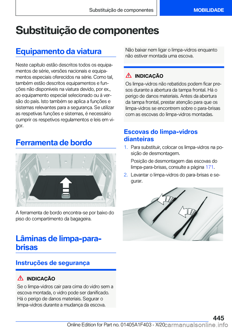 BMW X5 2021  Manual do condutor (in Portuguese) �S�u�b�s�t�i�t�u�i�