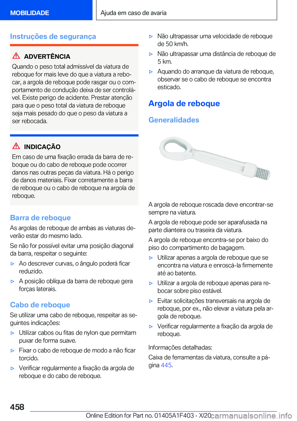 BMW X5 2021  Manual do condutor (in Portuguese) �I�n�s�t�r�u�