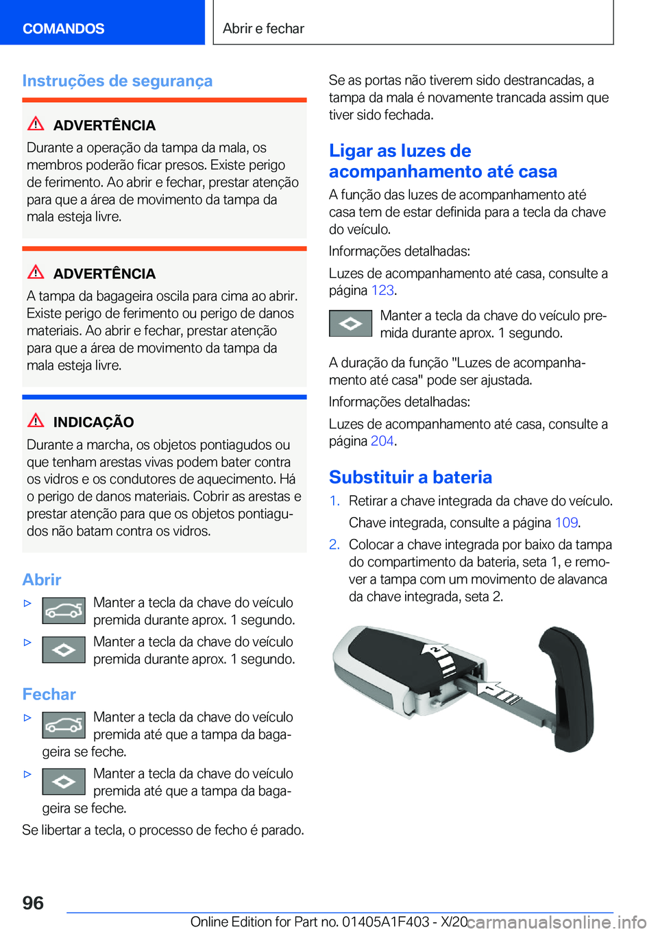 BMW X5 2021  Manual do condutor (in Portuguese) �I�n�s�t�r�u�