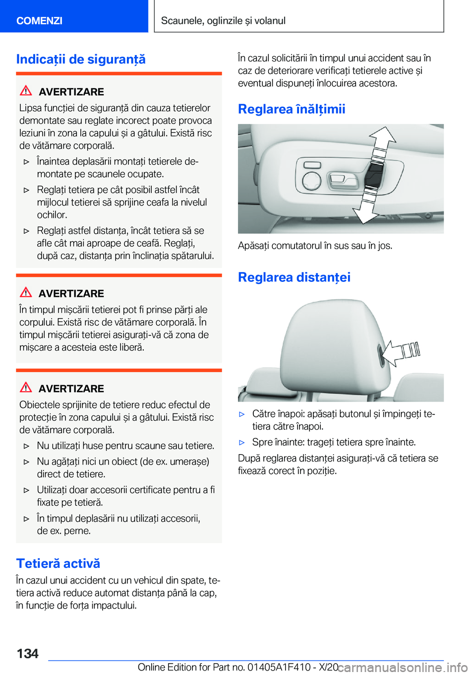 BMW X5 2021  Ghiduri De Utilizare (in Romanian) �I�n�d�i�c�a�i�i��d�e��s�i�g�u�r�a�n�