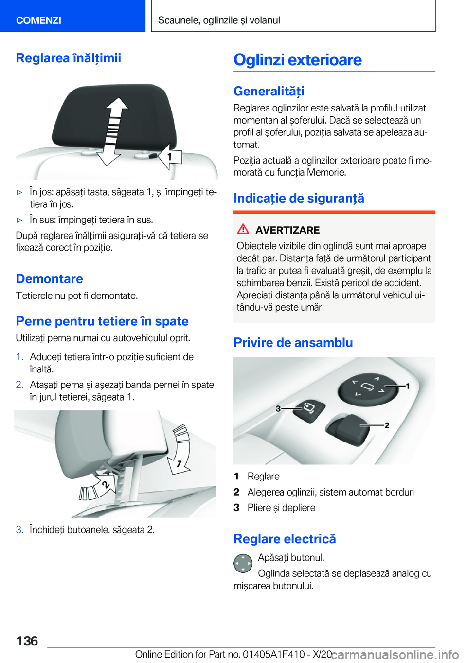 BMW X5 2021  Ghiduri De Utilizare (in Romanian) �R�e�g�l�a�r�e�a��
