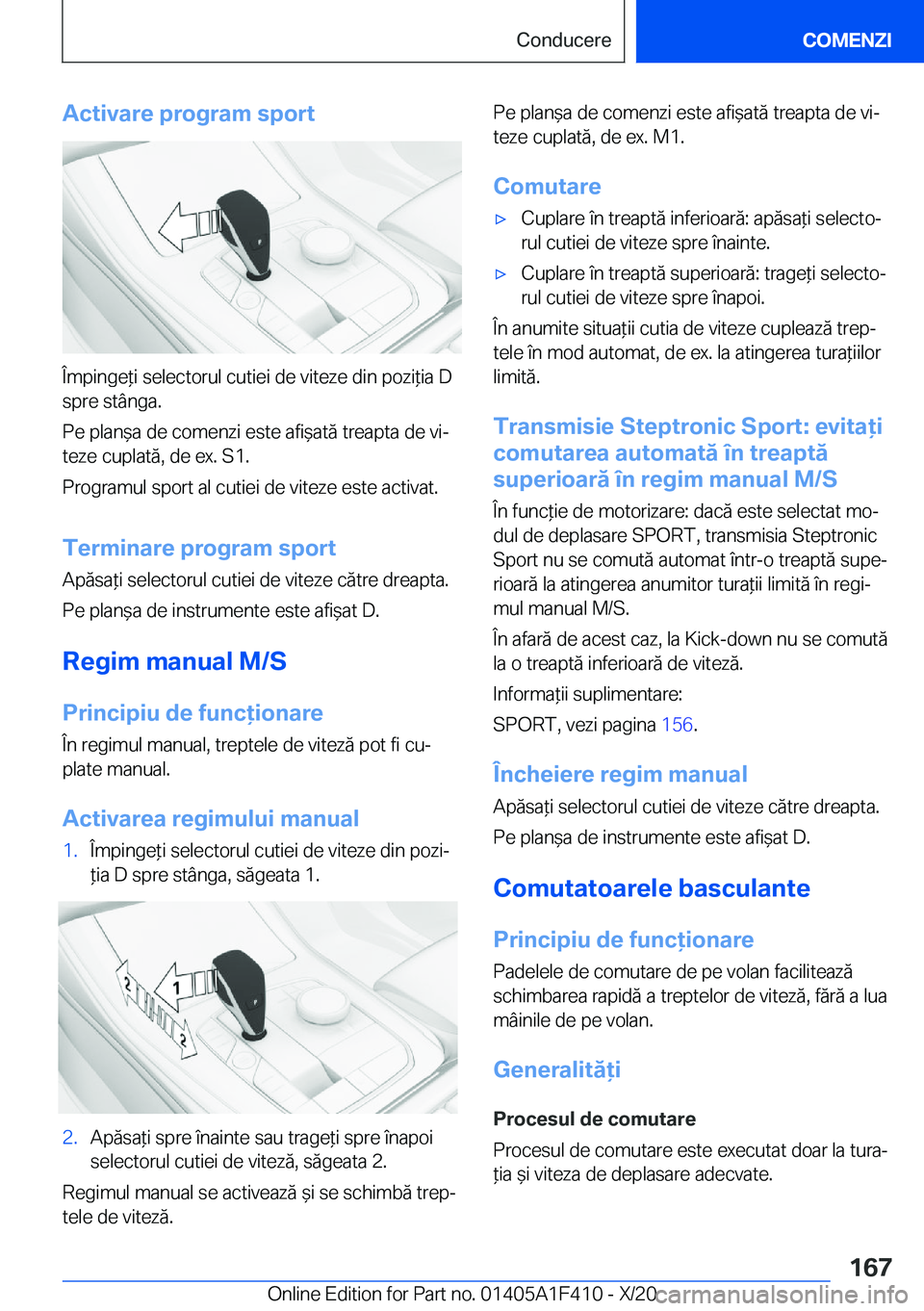 BMW X5 2021  Ghiduri De Utilizare (in Romanian) �A�c�t�i�v�a�r�e��p�r�o�g�r�a�m��s�p�o�r�t
�