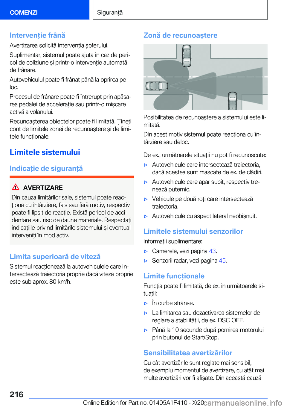 BMW X5 2021  Ghiduri De Utilizare (in Romanian) �I�n�t�e�r�v�e�n�i�e��f�r�