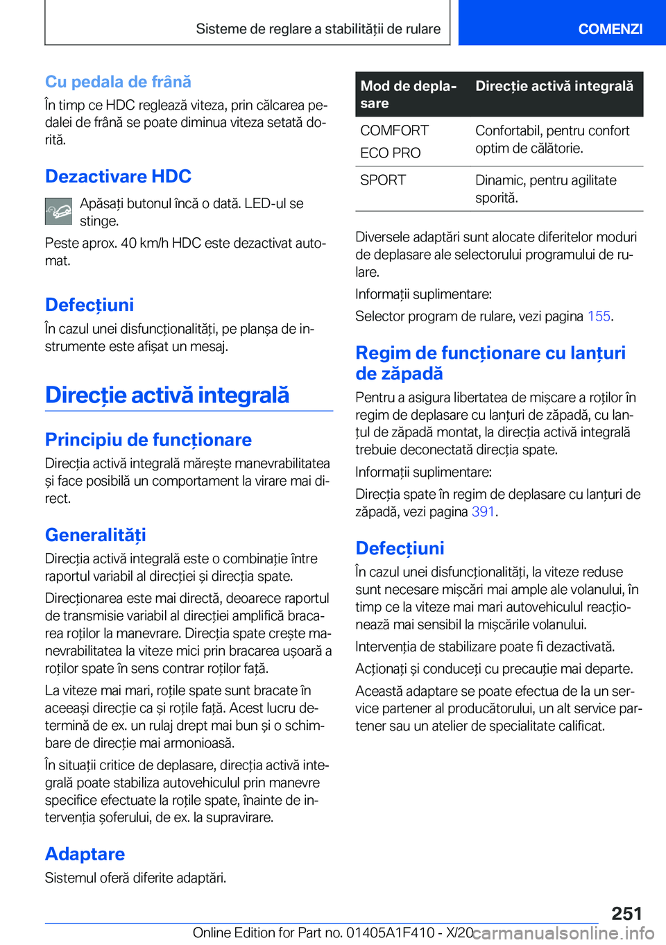 BMW X5 2021  Ghiduri De Utilizare (in Romanian) �C�u��p�e�d�a�l�a��d�e��f�r�