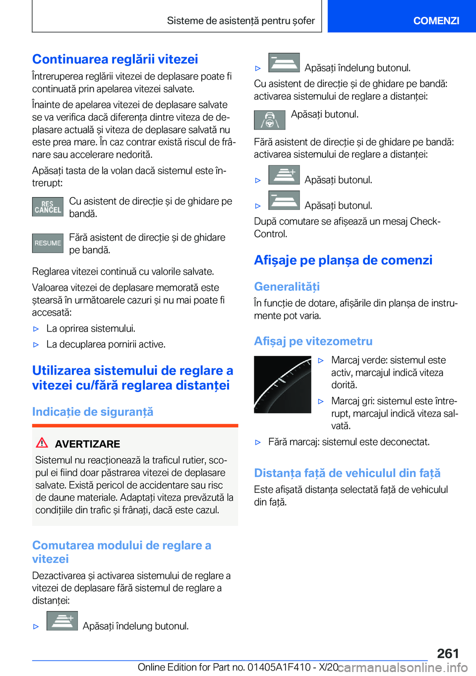 BMW X5 2021  Ghiduri De Utilizare (in Romanian) �C�o�n�t�i�n�u�a�r�e�a��r�e�g�l�