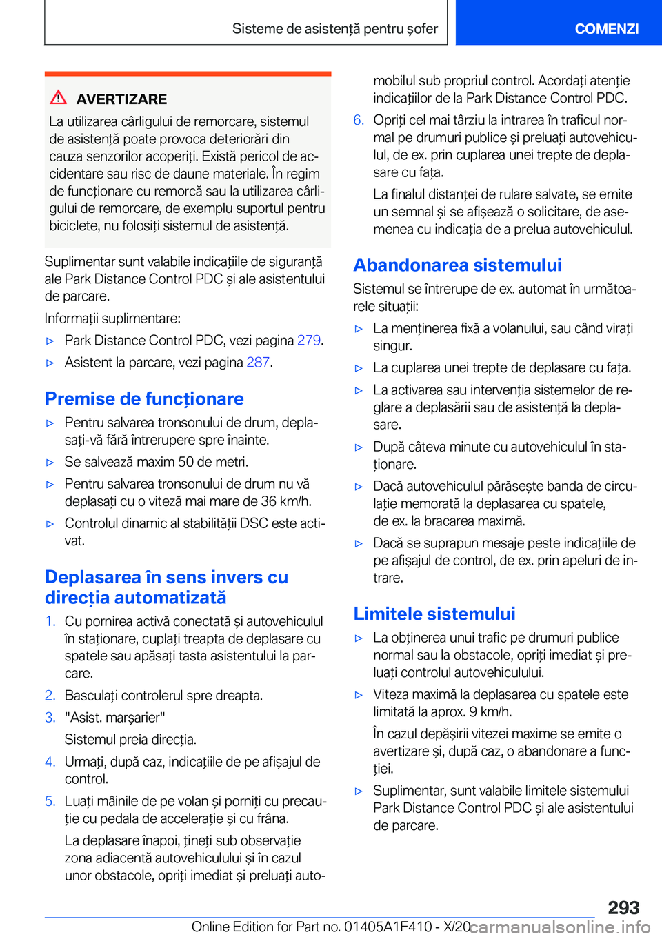 BMW X5 2021  Ghiduri De Utilizare (in Romanian) �A�V�E�R�T�I�Z�A�R�E
�L�a��u�t�i�l�i�z�a�r�e�a��c�