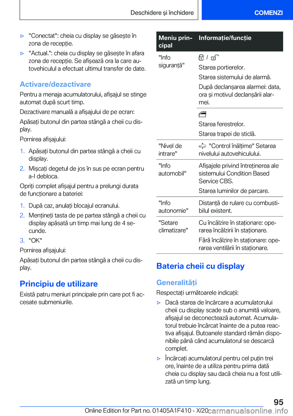 BMW X5 2021  Ghiduri De Utilizare (in Romanian) 'x��C�o�n�e�c�t�a�t��:��c�h�e�i�a��c�u��d�i�s�p�l�a�y��s�e��g�ă�s�e&�t�e��