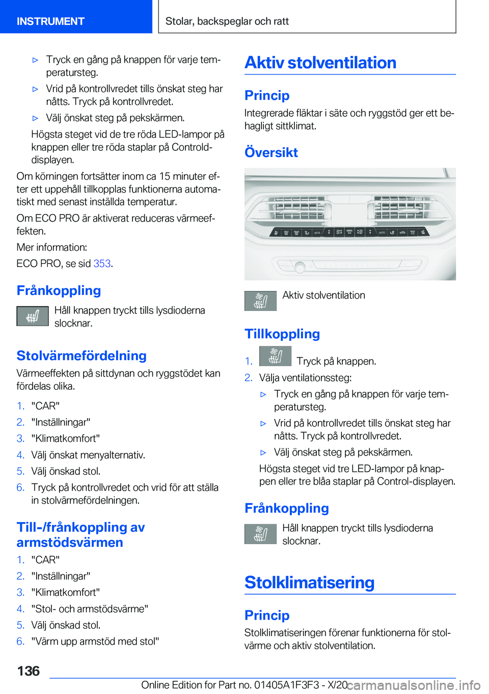 BMW X5 2021  InstruktionsbÖcker (in Swedish) 'x�T�r�y�c�k��e�n��g�å�n�g��p�å��k�n�a�p�p�e�n��f�