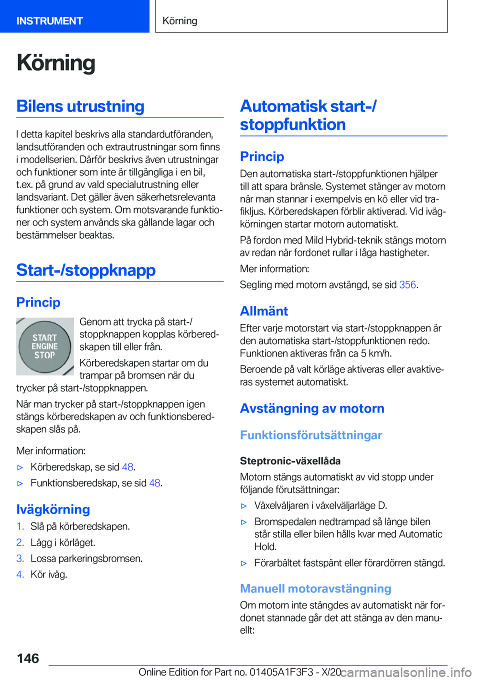 BMW X5 2021  InstruktionsbÖcker (in Swedish) �K�