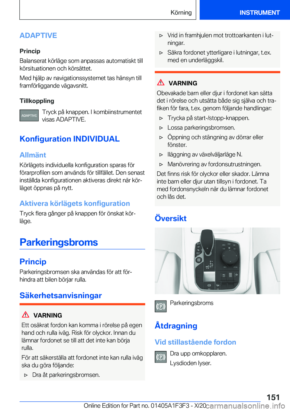 BMW X5 2021  InstruktionsbÖcker (in Swedish) �A�D�A�P�T�I�V�E
�P�r�i�n�c�i�p
�B�a�l�a�n�s�e�r�a�t��k�