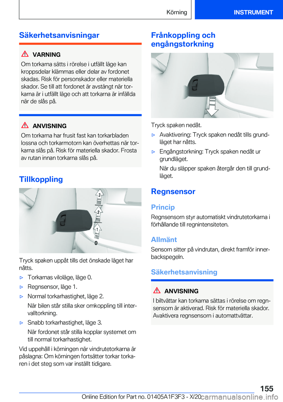 BMW X5 2021  InstruktionsbÖcker (in Swedish) �S�ä�k�e�r�h�e�t�s�a�n�v�i�s�n�i�n�g�a�r
�V�A�R�N�I�N�G
�O�m��t�o�r�k�a�r�n�a��s�ä�t�t�s��i��r�