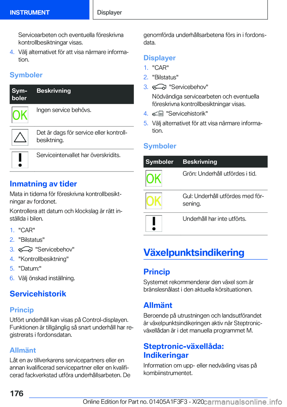 BMW X5 2021  InstruktionsbÖcker (in Swedish) �S�e�r�v�i�c�e�a�r�b�e�t�e�n��o�c�h��e�v�e�n�t�u�e�l�l�a��f�