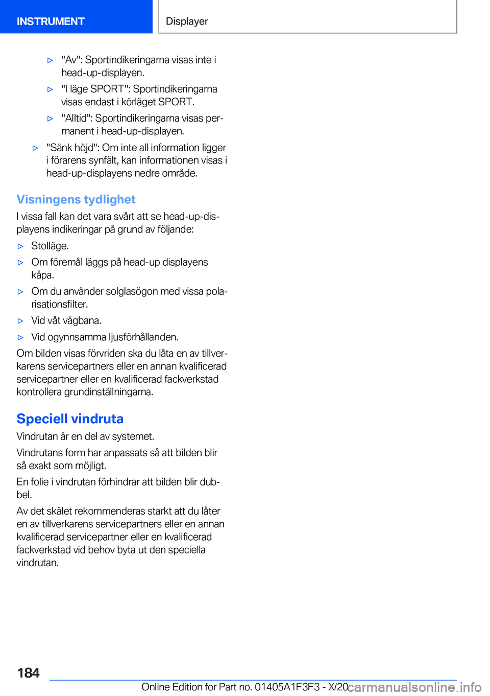 BMW X5 2021  InstruktionsbÖcker (in Swedish) 'x��A�v��:��S�p�o�r�t�i�n�d�i�k�e�r�i�n�g�a�r�n�a��v�i�s�a�s��i�n�t�e��i
�h�e�a�d�-�u�p�-�d�i�s�p�l�a�y�e�n�.'x��I��l�ä�g�e��S�P�O�R�T��:��S�p�o�r�t�i�n�d�i�k�e�r�i�n�g�a�r�n�a
�v�