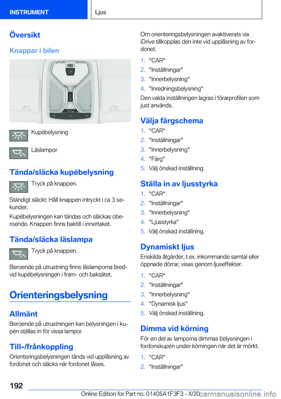 BMW X5 2021  InstruktionsbÖcker (in Swedish) �