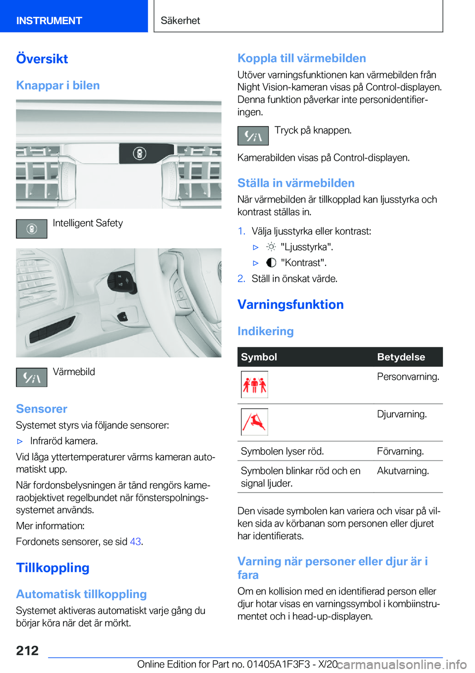 BMW X5 2021  InstruktionsbÖcker (in Swedish) �