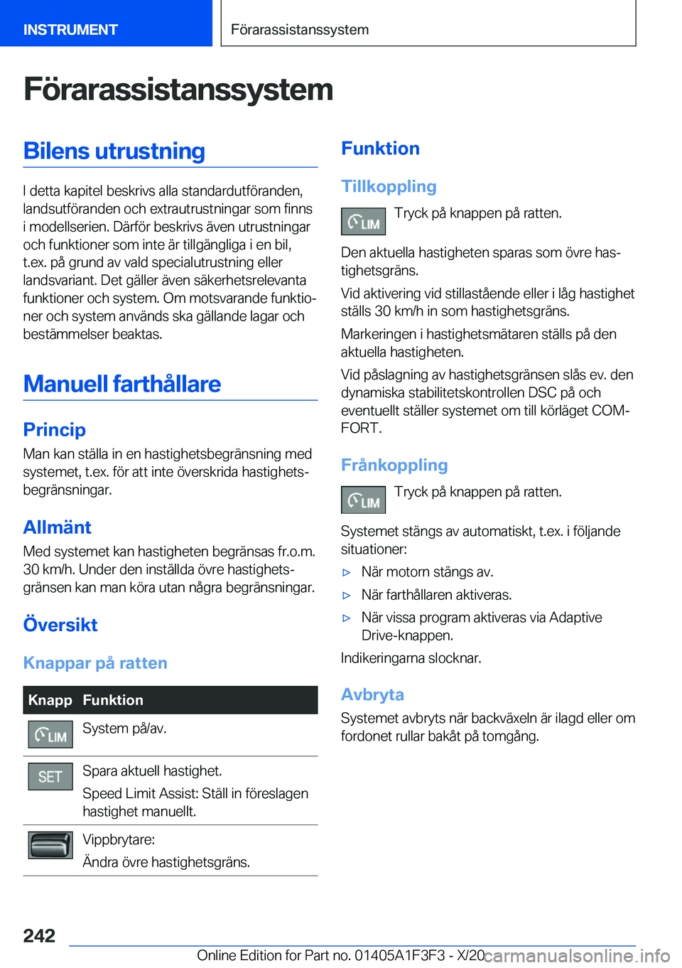 BMW X5 2021  InstruktionsbÖcker (in Swedish) �F�