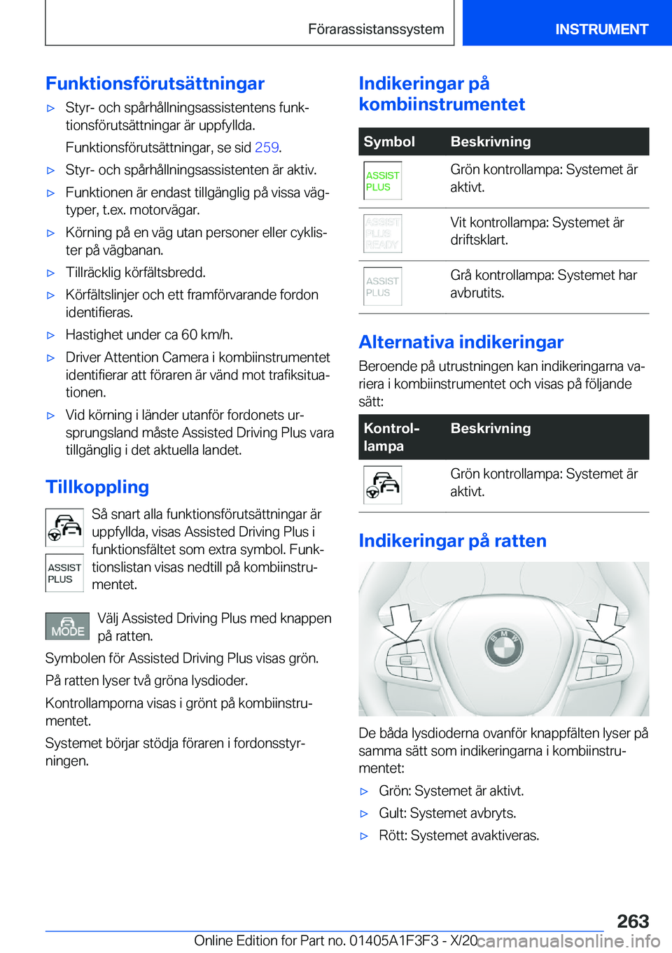 BMW X5 2021  InstruktionsbÖcker (in Swedish) �F�u�n�k�t�i�o�n�s�f�