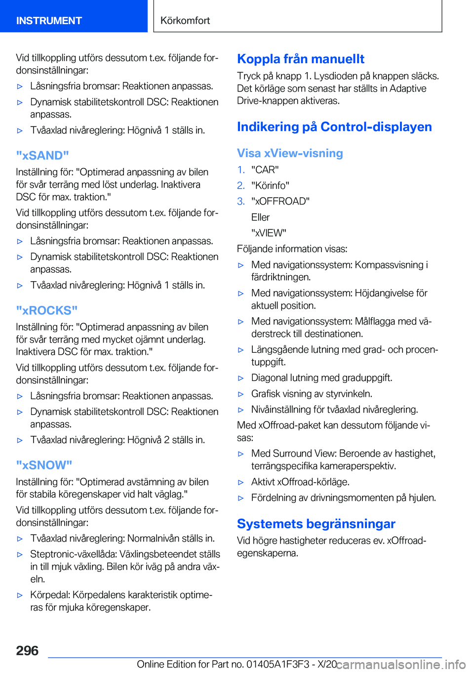 BMW X5 2021  InstruktionsbÖcker (in Swedish) �V�i�d��t�i�l�l�k�o�p�p�l�i�n�g��u�t�f�