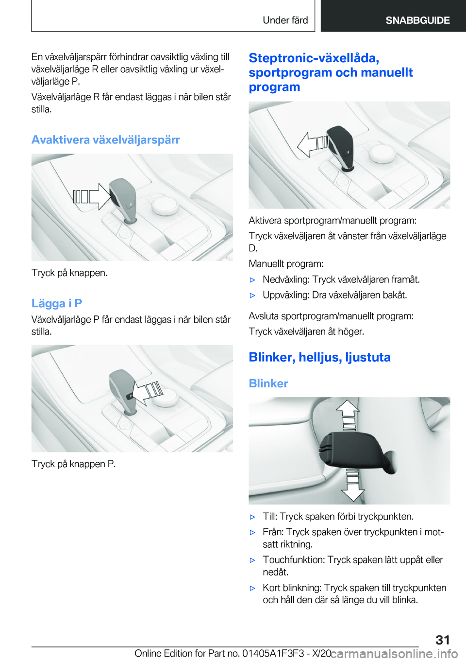BMW X5 2021  InstruktionsbÖcker (in Swedish) �E�n��v�ä�x�e�l�v�ä�l�j�a�r�s�p�ä�r�r��f�