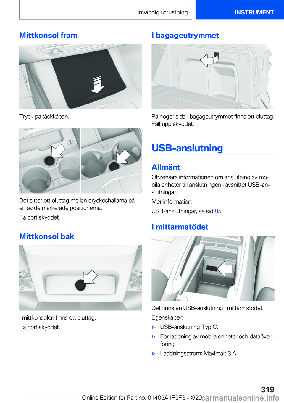 BMW X5 2021  InstruktionsbÖcker (in Swedish) �M�i�t�t�k�o�n�s�o�l��f�r�a�m
�T�r�y�c�k��p�å��t�ä�c�k�k�å�p�a�n�.
�D�e�t��s�i�t�t�e�r��e�t�t��e�l�u�t�t�a�g��m�e�l�l�a�n��d�r�y�c�k�e�s�h�å�l�l�a�r�n�a��p�å
�e�n��a�v��d�e��m�a�r�k�e