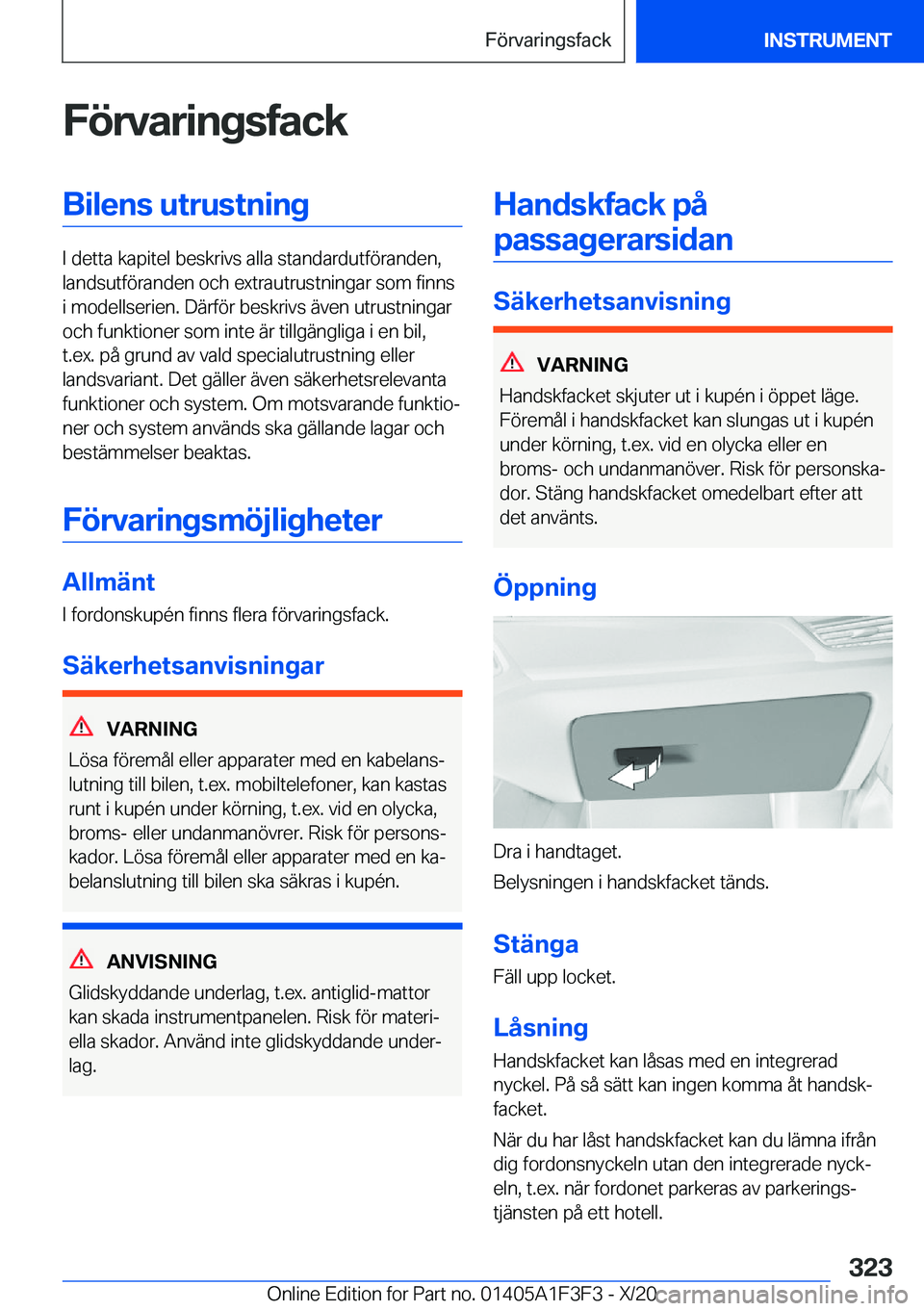 BMW X5 2021  InstruktionsbÖcker (in Swedish) �F�