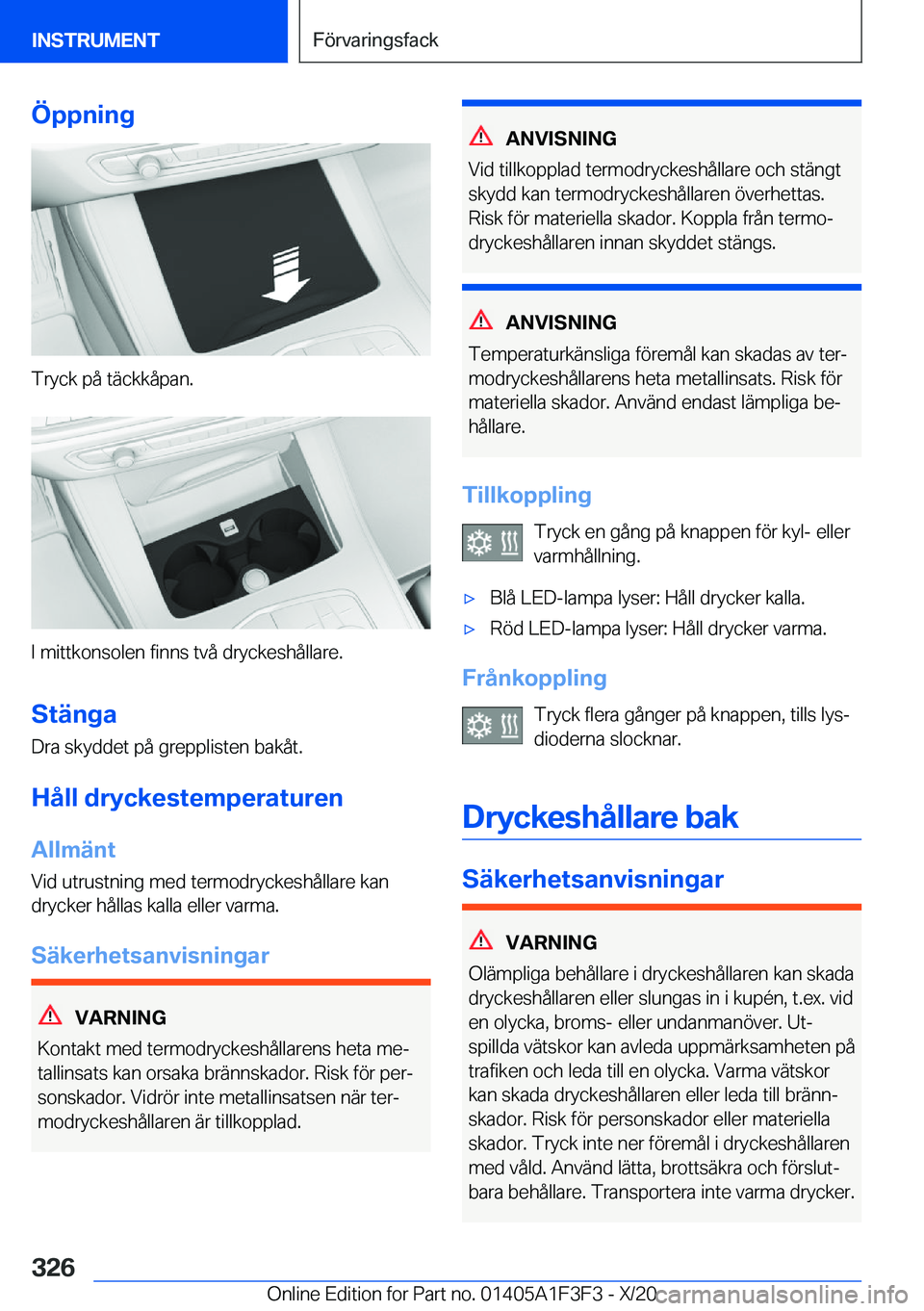 BMW X5 2021  InstruktionsbÖcker (in Swedish) �