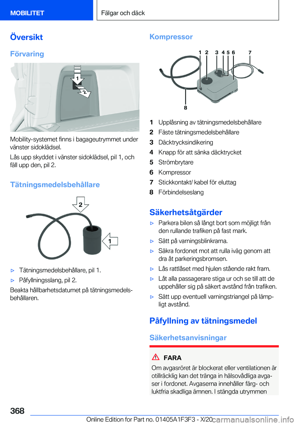 BMW X5 2021  InstruktionsbÖcker (in Swedish) �